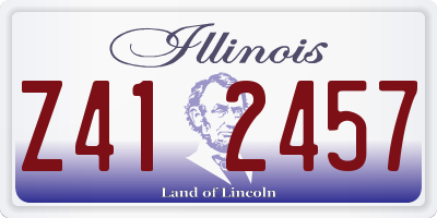 IL license plate Z412457
