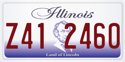IL license plate Z412460