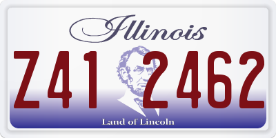 IL license plate Z412462
