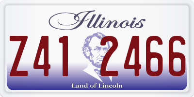 IL license plate Z412466