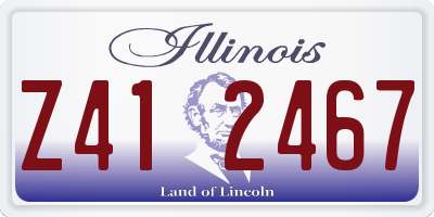 IL license plate Z412467
