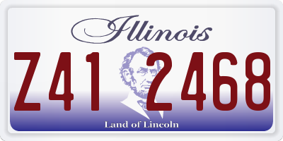 IL license plate Z412468