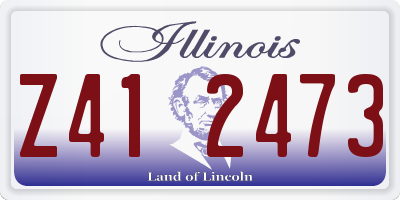 IL license plate Z412473
