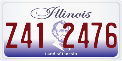 IL license plate Z412476