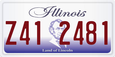 IL license plate Z412481