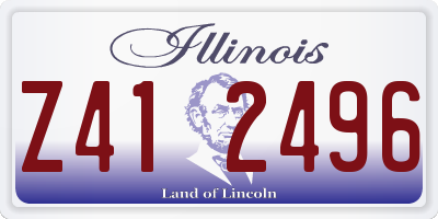 IL license plate Z412496