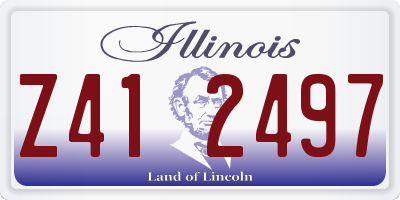 IL license plate Z412497