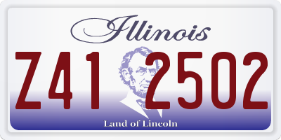 IL license plate Z412502