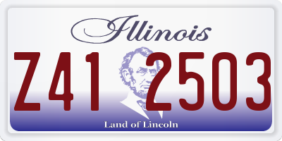 IL license plate Z412503