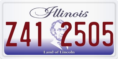 IL license plate Z412505