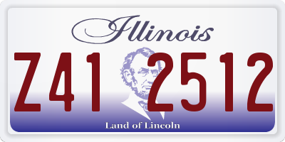 IL license plate Z412512