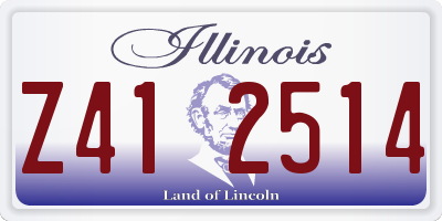 IL license plate Z412514