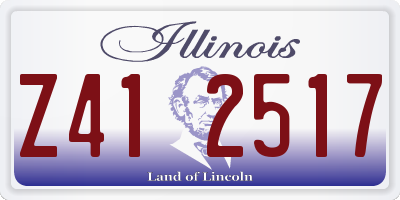 IL license plate Z412517