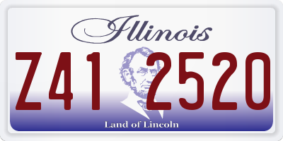 IL license plate Z412520