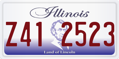 IL license plate Z412523