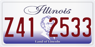 IL license plate Z412533