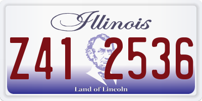 IL license plate Z412536