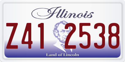 IL license plate Z412538