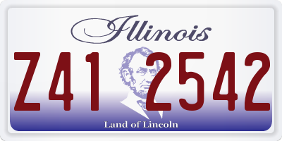 IL license plate Z412542