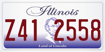 IL license plate Z412558