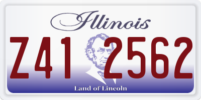 IL license plate Z412562