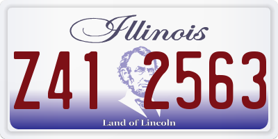 IL license plate Z412563