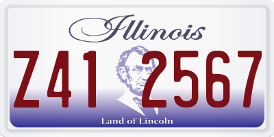 IL license plate Z412567