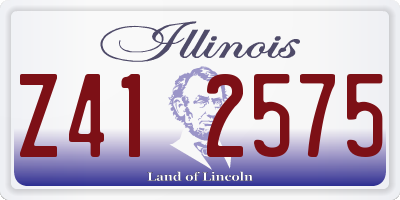 IL license plate Z412575