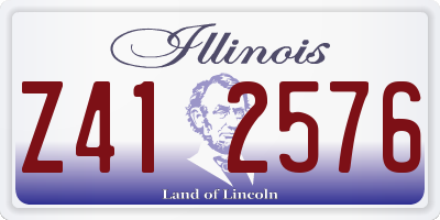 IL license plate Z412576