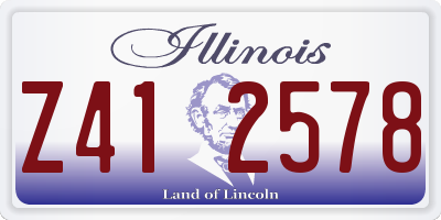 IL license plate Z412578