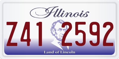 IL license plate Z412592