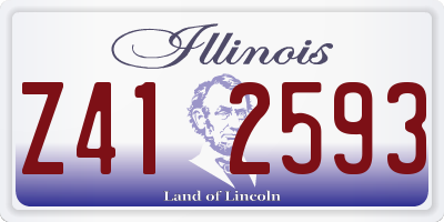 IL license plate Z412593