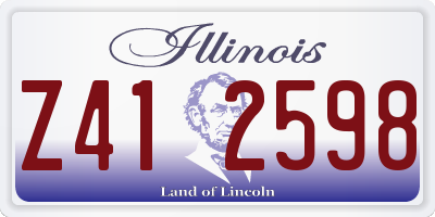 IL license plate Z412598