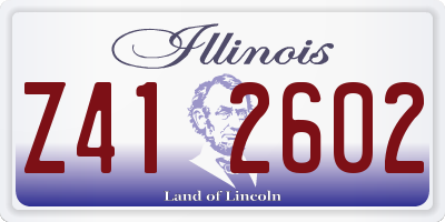 IL license plate Z412602