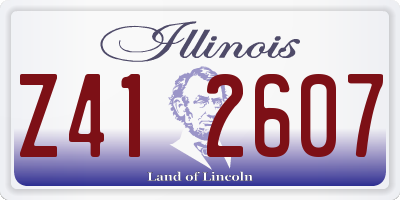 IL license plate Z412607
