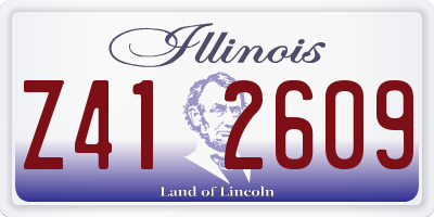 IL license plate Z412609