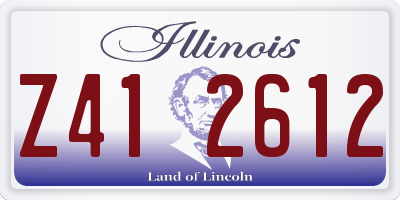 IL license plate Z412612