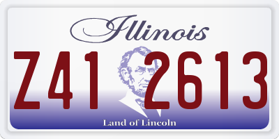 IL license plate Z412613