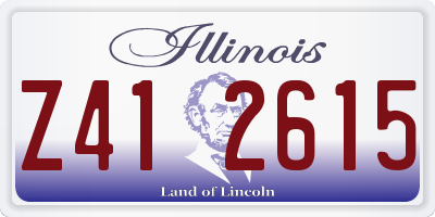 IL license plate Z412615