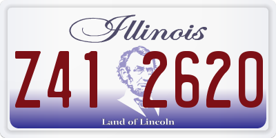 IL license plate Z412620