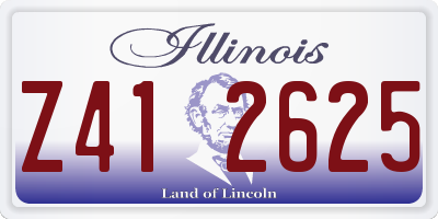 IL license plate Z412625