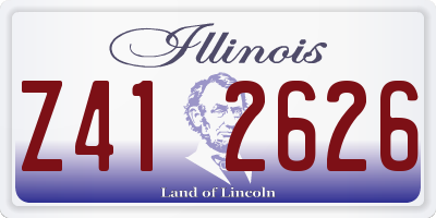 IL license plate Z412626