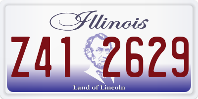 IL license plate Z412629