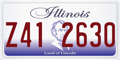 IL license plate Z412630