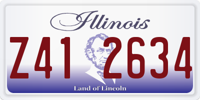 IL license plate Z412634