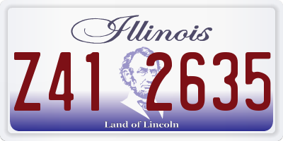 IL license plate Z412635