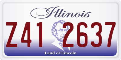 IL license plate Z412637