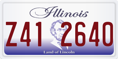 IL license plate Z412640
