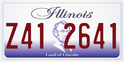 IL license plate Z412641