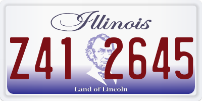 IL license plate Z412645